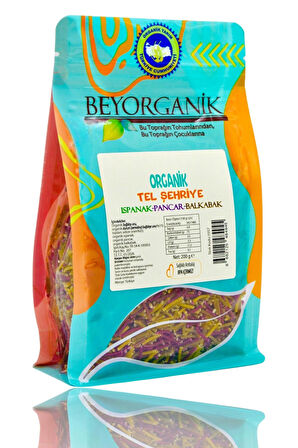 Organik Tel Şehriye %35 Sebzeli 200gr 