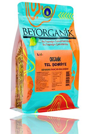 Organik Tel şehriye SEBZELİ  200gr