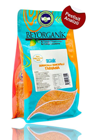 ORGANİK Zerdeçallı-zencefilli Tarhana 300gr (PESTİSİT ANALİZLİ) (EKSTRA SOĞAN ve SARIMSAKLI)