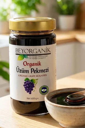 Organik Üzüm Pekmezi 650gr (PESTİSİT ANALİZLİ)
