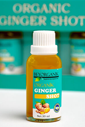 Organik Ginger Shot (7ADETX30ML) Cam Şişe