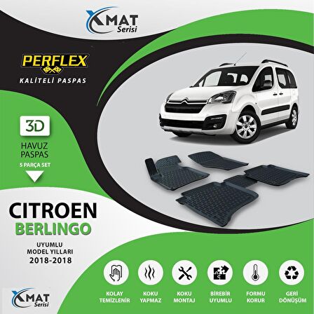 Perflex Paspas 3D Havuzlu X-Mat Berlingo 2008-2018