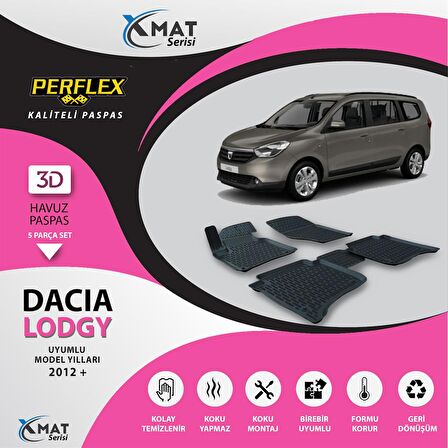 Perflex Paspas 3D Havuzlu X-Mat Lodgy 2012+