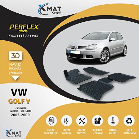 Perflex Paspas 3D Havuzlu X-Mat Golf 5 2003-2009