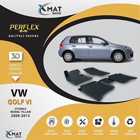 Perflex Paspas 3D Havuzlu X-Mat Golf 6 2009-2013