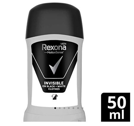 Rexona Men Invisible Black+White Erkek Stick Deodorant 50 ML