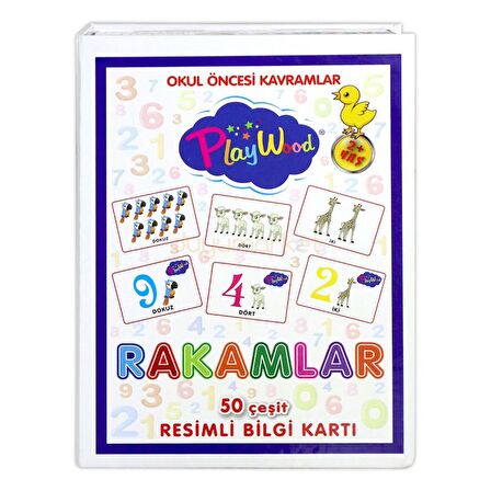 PlayWood Eğitici Resimli Bilgi Kartları Rakamlar 27