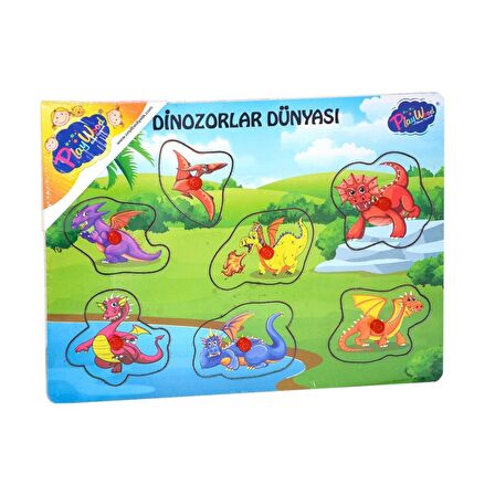 Ahşap Tutmalı Dinozorlar Dünyası Puzzle