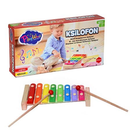 Onyıl Oyuncak Playwood Eğitici Ahşap 8 'li Ksilofon