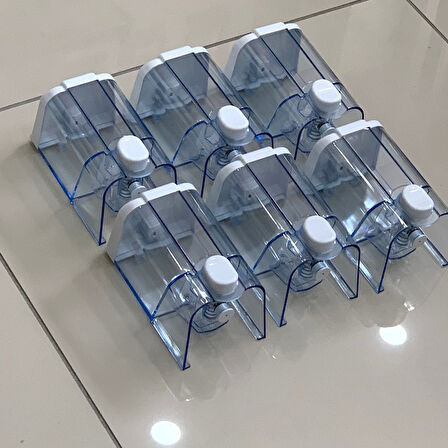 6 Adet Vialli S2T  500ml Plastik Sıvı Sabunluk. Transparent Mavi. 990117