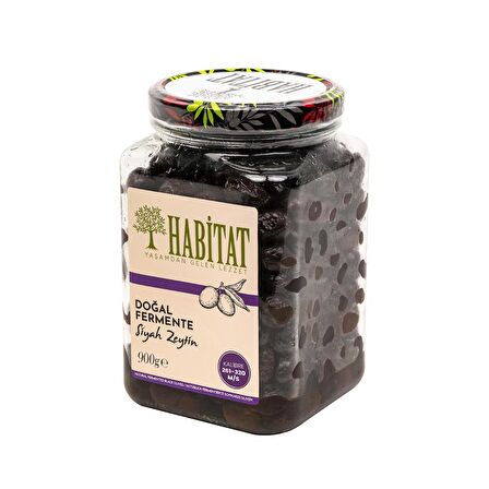 Habitat Gemlik Tipi Siyah Sele Zeytin (261-320 Kb.) 900 Gr.