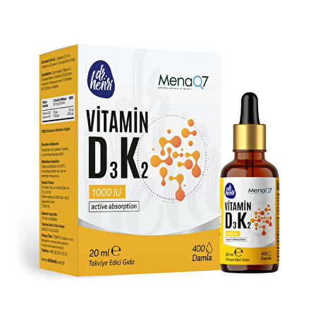 D3 K2 Vitamini içeren Takviye Edici Gıda