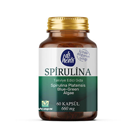 Spirulina Içeren 60 Kapsül 660 Mg Takviye Edici Gıda