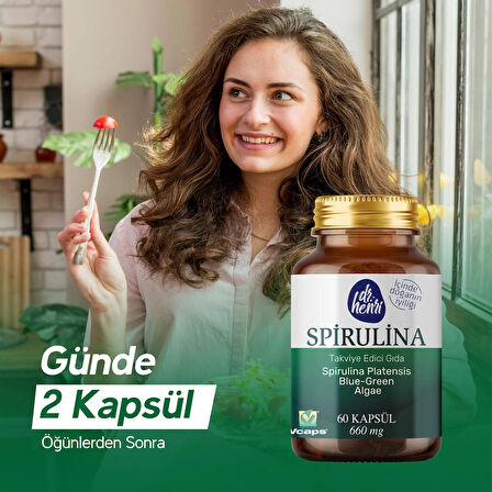 Spirulina Içeren 60 Kapsül 660 Mg Takviye Edici Gıda