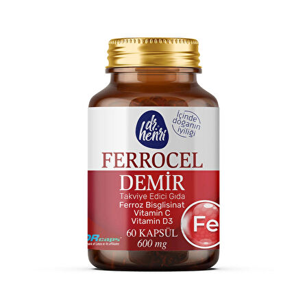 Ferrocel 90 Kapsül Demir, C Ve D3 Vitamini 