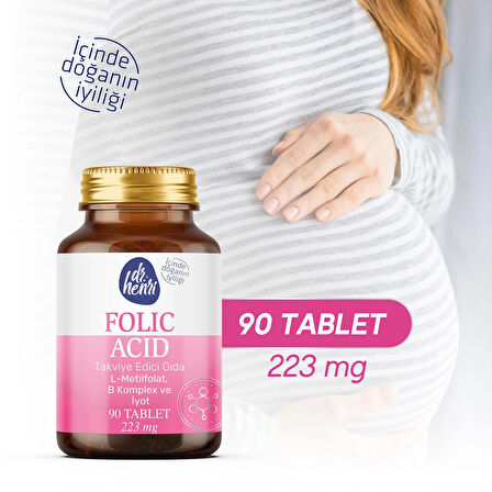 Iyot, Vitamin B6 Ve B12 (metilkobalamin) Folik Asit Içeren Takviye Edici Gıda 90 Kapsül