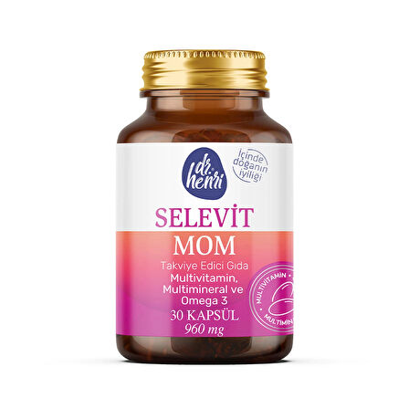 Selevit Mom 30 Kapsül Omega-3, Multivitamin ve Multimineral İçeren Takviye Edici Gıda