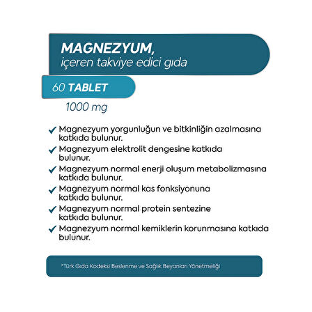 Magtrio Complex, Magnezyum İçeren Takviye Edici Gıda