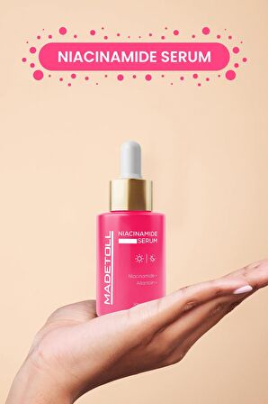 Madetoll Niacinamide Serum 30 ml Gözenek Sıkılaştırıcı, Sebum Dengeleyici B3 vitamini+Allantoin