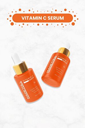 Madetoll Vitamin C Serum 30 ml Aydınlatıcı Ve Cilt Tonu Eşitleyici Ascorbic Acid Ferulic Acid E Vitamini