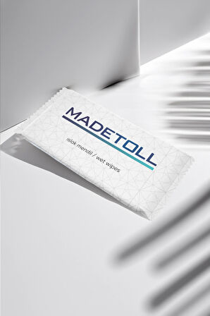 Madetoll Tekli Islak Mendil 50'li Paket- At Kılı Fırça Temizleme Mendili- Alkolsüz Islak Temizlik Havlusu