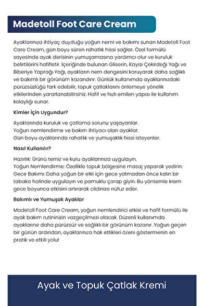 Ayak ve Topuk Çatlak Kremi & Yenileyici ve Nemlendirici Ayak Bakım Kremi 100 gr