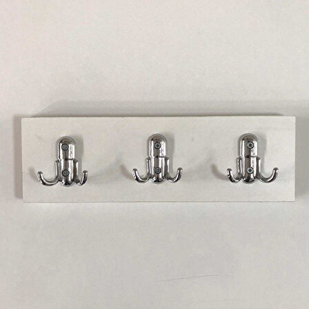 Modilayn Gardenya Ahşap Kapı Arkası Amerikan Askı 6'lı Duvar Askısı 10x30 cm