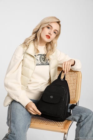 SMART BAGS SMBYB1237-2001 SİYAH KADIN BODY BAG