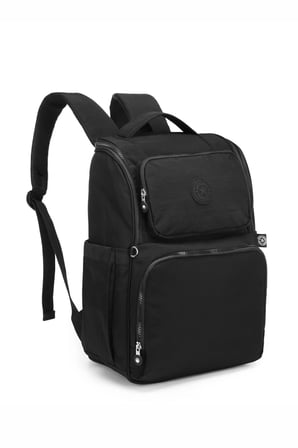 SMART BAGS SMBYB3000-0001 SİYAH KADIN BEBEK BAKIM SIRT ÇANTASI