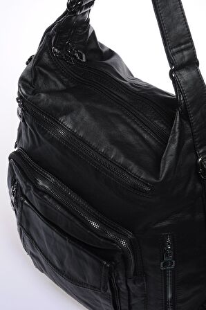 BARCELONA BRCYB1580-0001 SİYAH KADIN OMUZ ÇANTASI