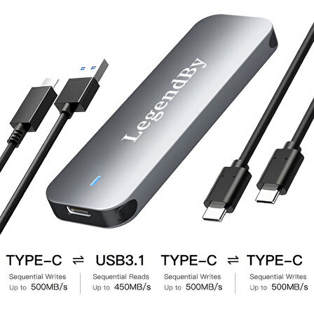 LegendBy USB 3.1 Type-C NVMe M.2 SSD Harici Disk Kutusu