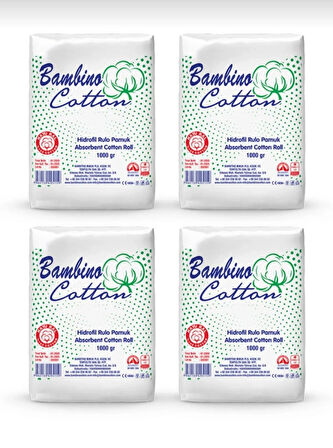 BAMBİNO HİDROFİL PAMUK 4 LÜ 1KG