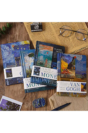 Claude Monet Temalı Kutulu Kit • Defter • Kalem • Washi Bant • Ayraç • Sticker (GGK-NB007)