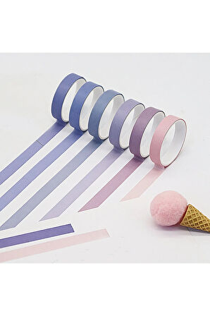 Yeşil Temalı 6 Renkli Washi Bant • Sticky Note (GGK-PAX002)