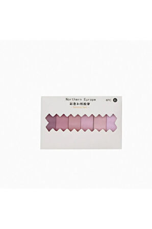 Pembe Temalı 6 Renkli Washi Bant • Sticky Note (GGK-PAX003)