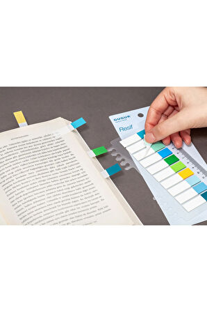 Resif Yarım 10 Renkli Cetvelli Şeffaf Pet Index • Index Sticker • Post-it • Sticky Note (GGK-P020)