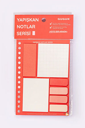 Kırmızı Yapışkan Not Seti • Post-it • Sticky Note (GGK-KYN004)