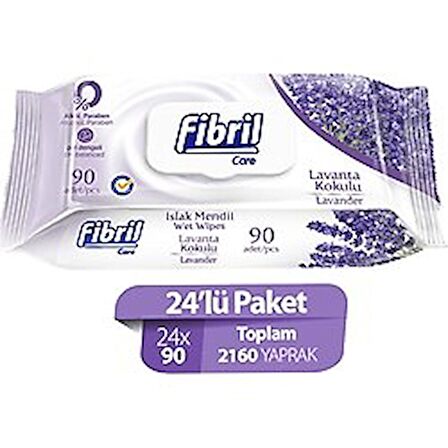 Fibril Islak Havlu Lavanta 90' lı (24 Adet)