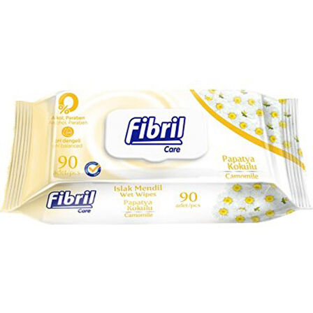 FİBRİL ISLAK HAVLU PAPATYA 90 LI X 24 ADET