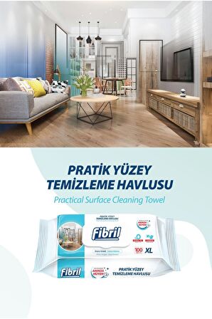 Pratik Yüzey Temizlik Havlusu Beyaz Sirkeli Sabun Kokulu 12 X 100 (TOPLAM 1200 YAPRAK)