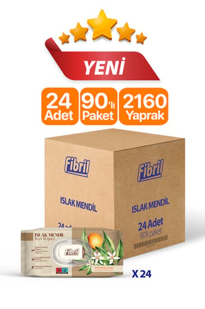 Portakal Çiçeği Kokulu Islak Mendil 24x90 Lı Paket 2160 Yaprak