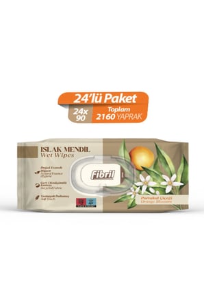 Portakal Çiçeği Kokulu Islak Mendil 24x90 Lı Paket 2160 Yaprak