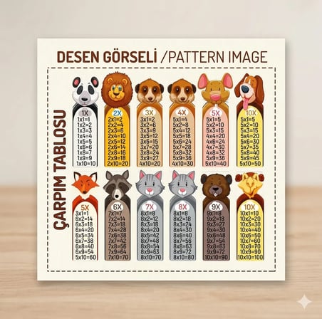 Eğitici Sayılar Orman Temalı Puzzle Oyun Halısı
