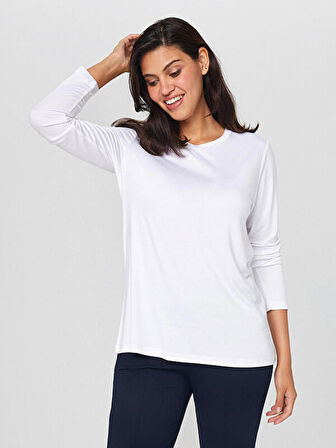 Yuvarlak Yaka Uzun Kol T-Shirt 00013
