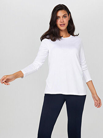 Yuvarlak Yaka Uzun Kol T-Shirt 00013