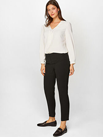 Slim Fit Krep Pantolon 00049
