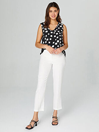 Slim Fit Krep Pantolon 00049