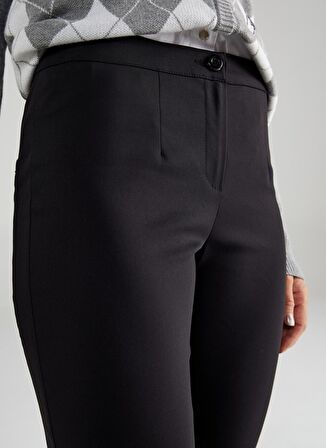 Faik Sönmez  Slim Fit  Siyah Kadın Pantolon