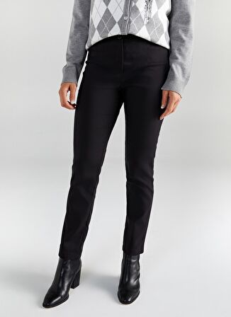 Faik Sönmez  Slim Fit  Siyah Kadın Pantolon