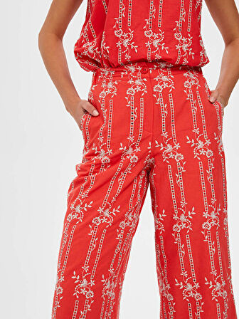 Brode Nakış İşli Sraıght Fıt Pantolon 66517